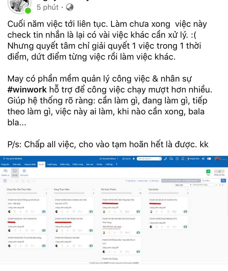 Làm Việc Trên Winwork