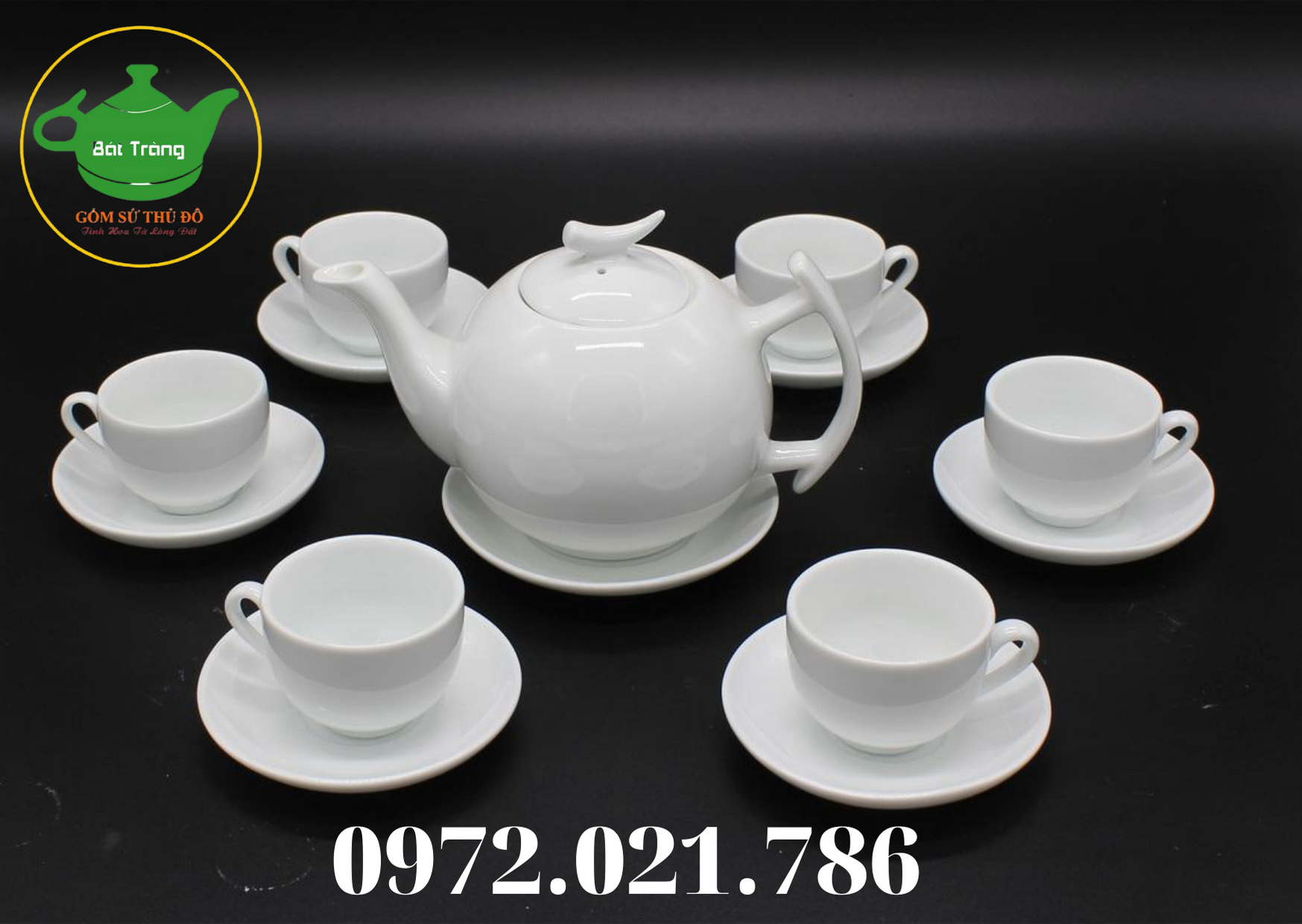 Bộ ấm chén Bát Tràng trơn làm quà tặng hội nghị, doanh nghiệp và công nhân viên Bộ ấm chén Bát Tràng trơn làm quà tặng hội nghị, doanh nghiệp và công nhân viên